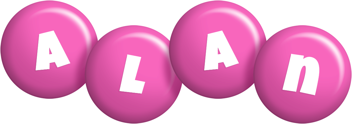 Alan candy-pink logo