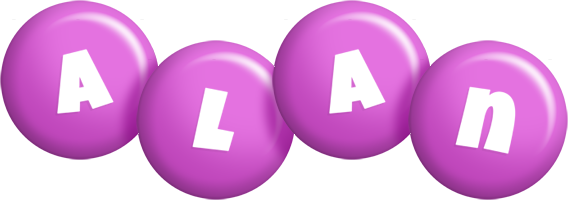 Alan candy-purple logo