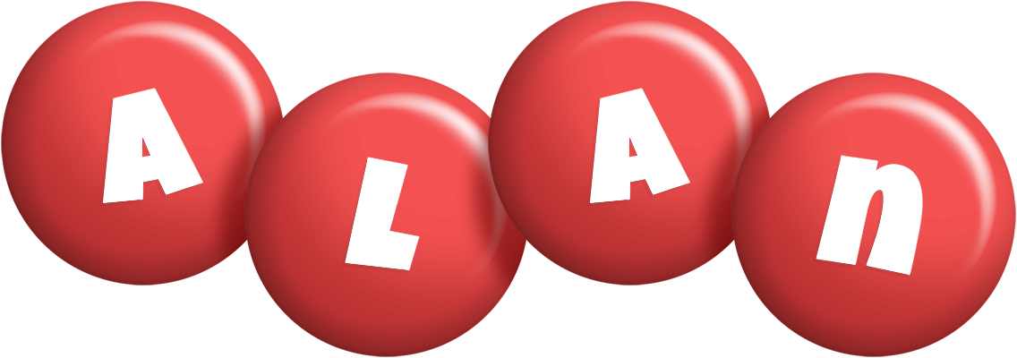 Alan candy-red logo