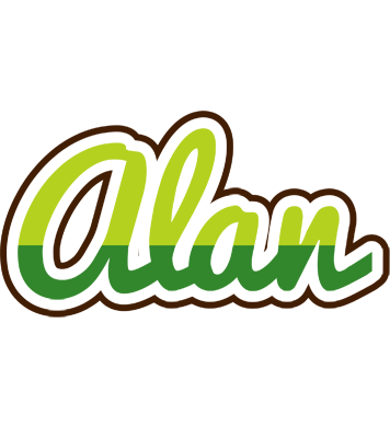 Alan golfing logo