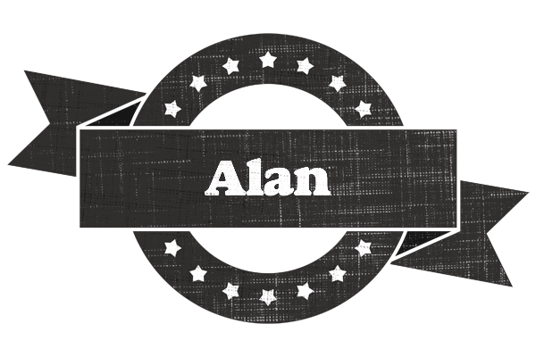 Alan grunge logo