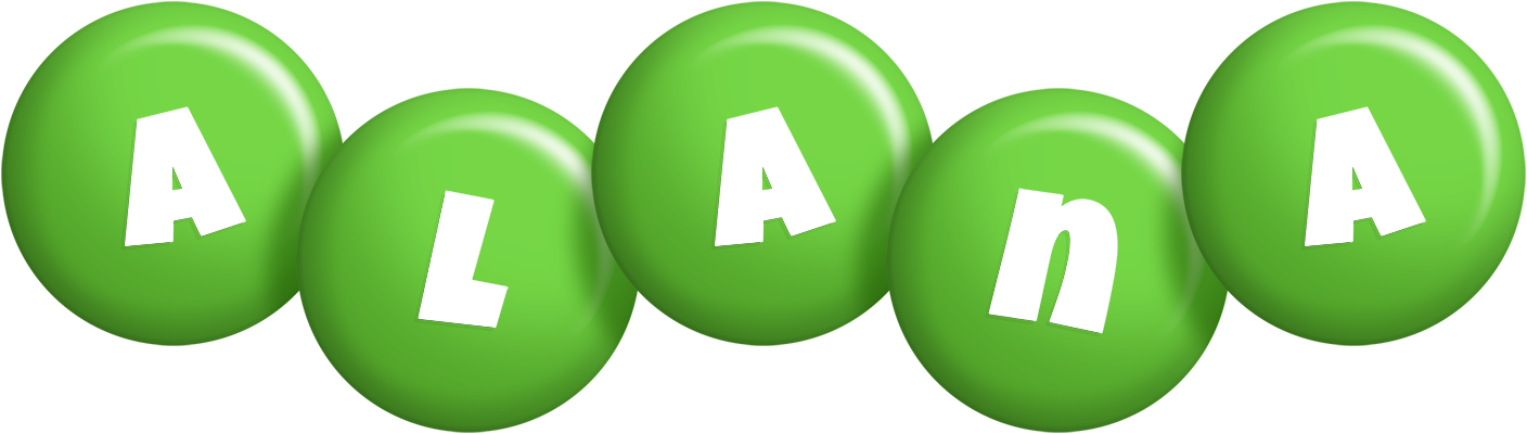 Alana candy-green logo