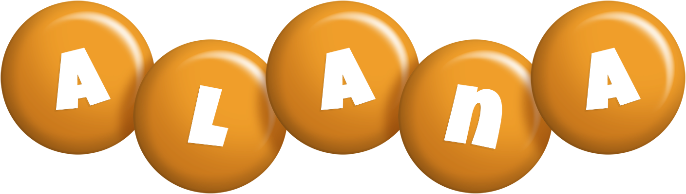 Alana candy-orange logo