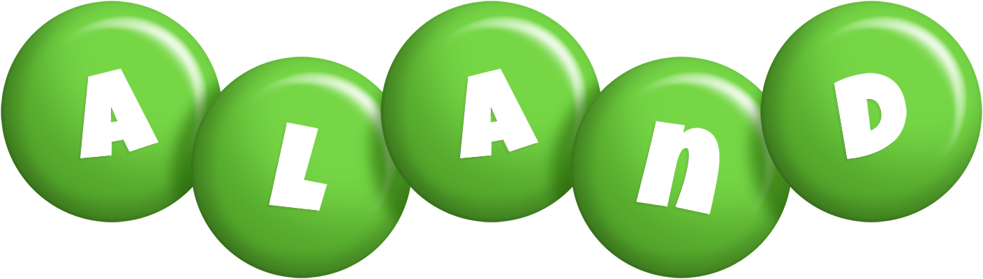 Aland candy-green logo