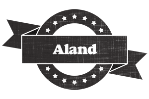 Aland grunge logo