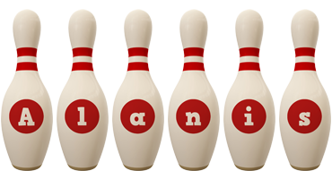 Alanis bowling-pin logo