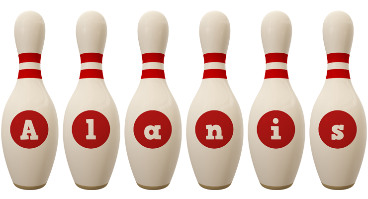 Alanis bowling-pin logo