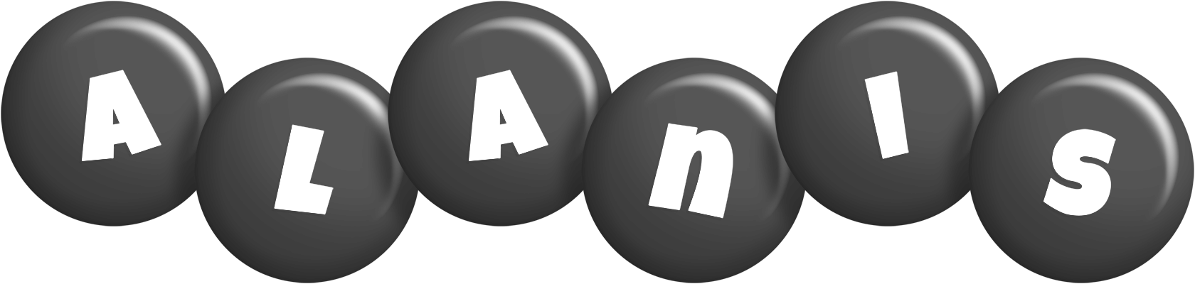 Alanis candy-black logo