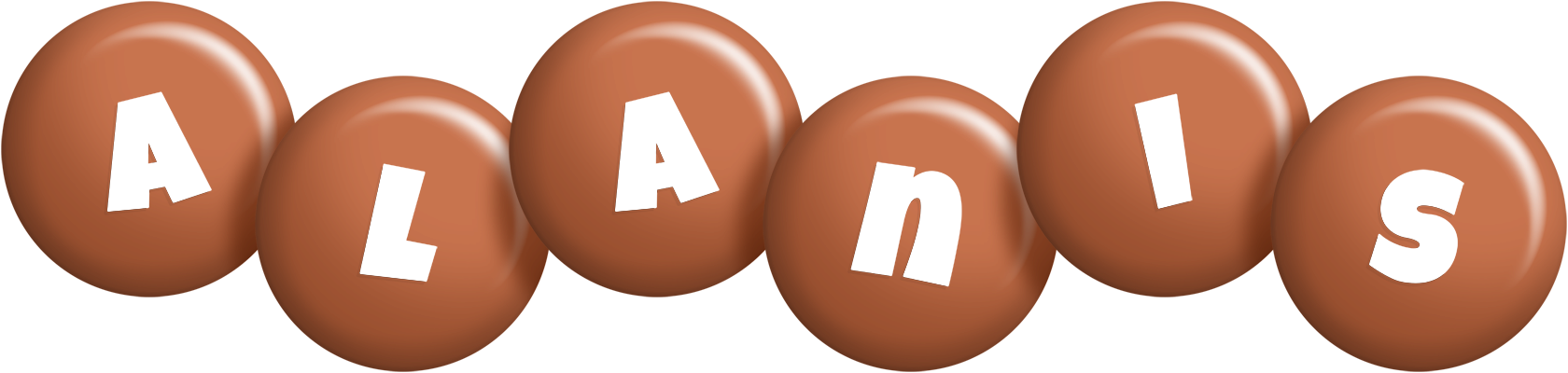 Alanis candy-brown logo