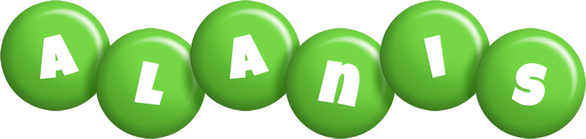 Alanis candy-green logo