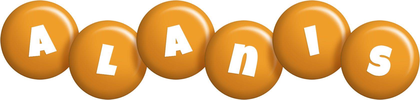 Alanis candy-orange logo