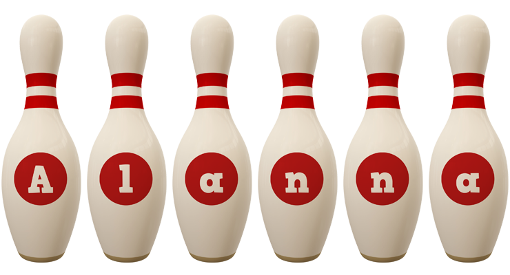 Alanna bowling-pin logo