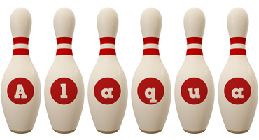 Alaqua bowling-pin logo