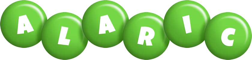 Alaric candy-green logo