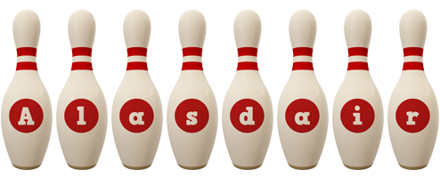 Alasdair bowling-pin logo