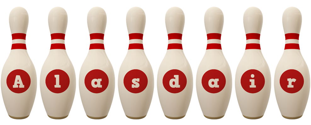 Alasdair bowling-pin logo