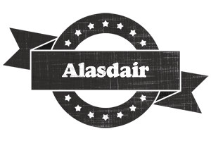 Alasdair grunge logo