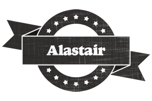 Alastair grunge logo