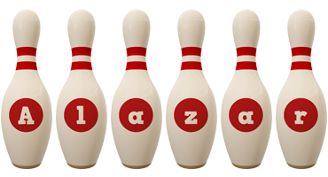 Alazar bowling-pin logo