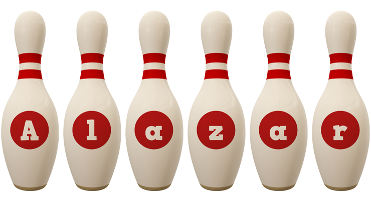 Alazar bowling-pin logo