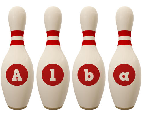 Alba bowling-pin logo