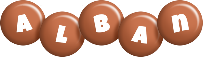 Alban candy-brown logo