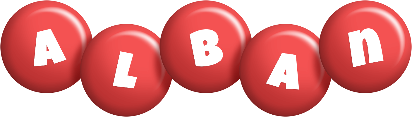 Alban candy-red logo