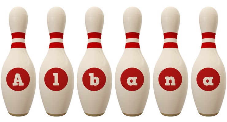 Albana bowling-pin logo