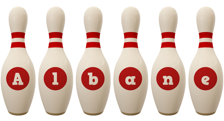 Albane bowling-pin logo