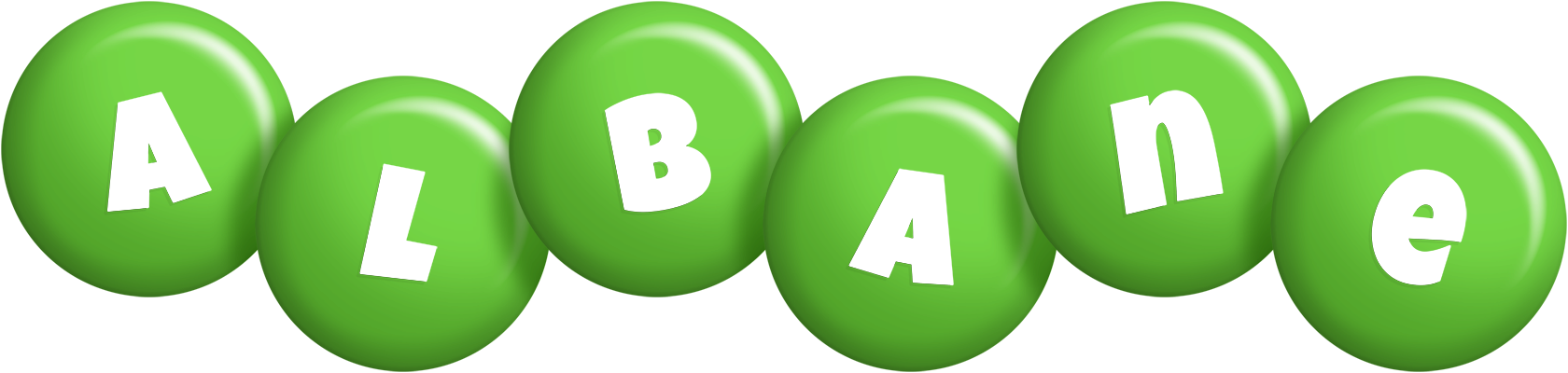 Albane candy-green logo
