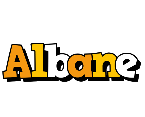 Albane cartoon logo