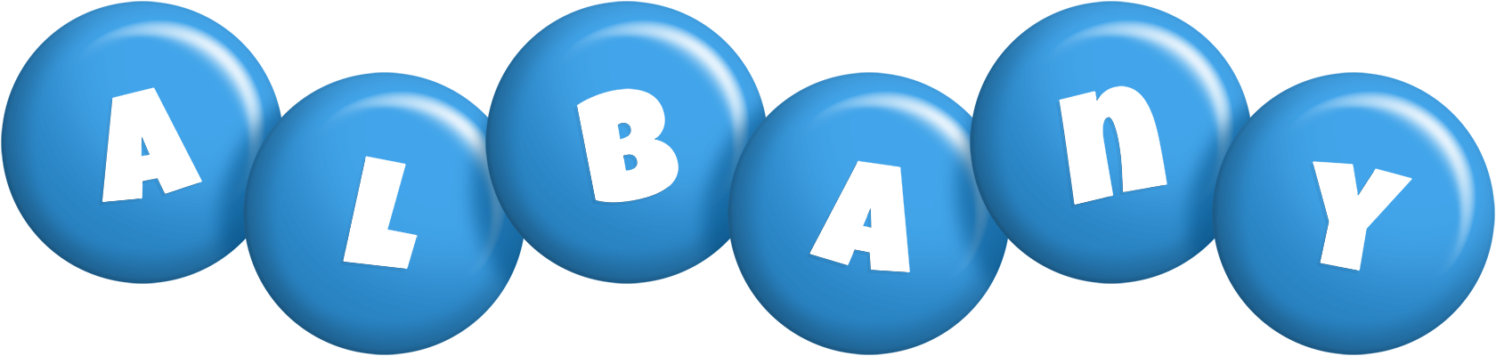 Albany candy-blue logo