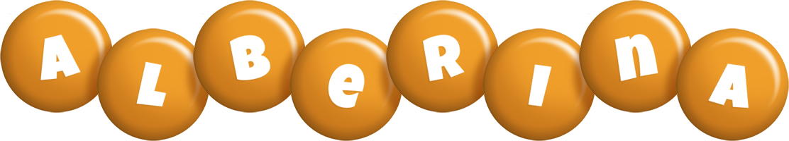 Alberina candy-orange logo