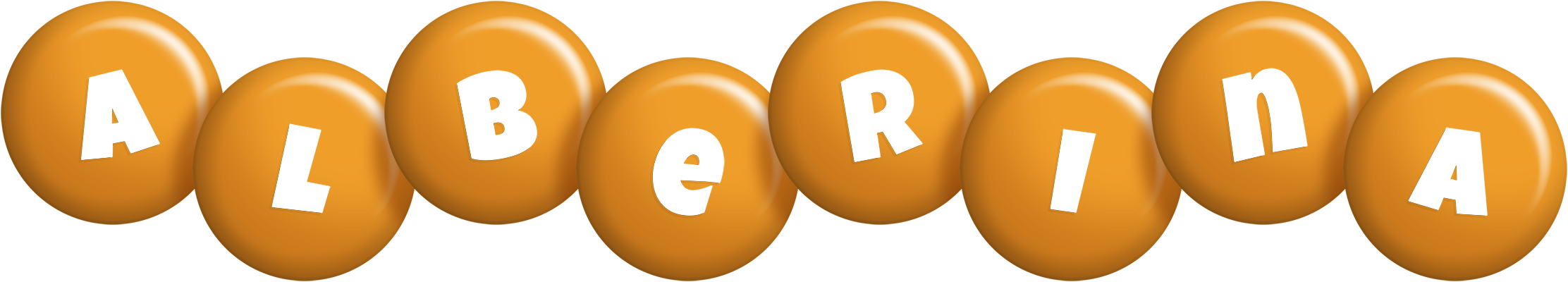 Alberina candy-orange logo