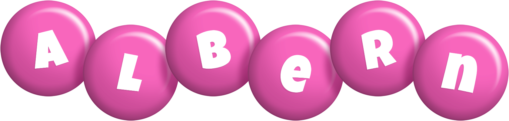 Albern candy-pink logo