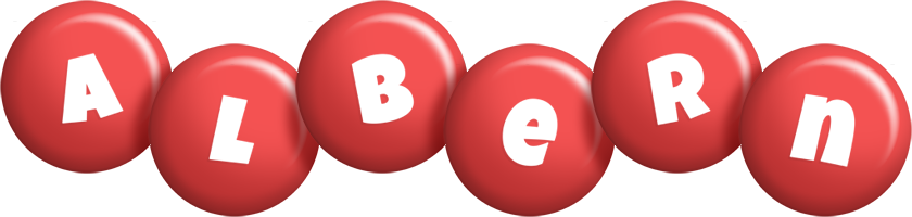 Albern candy-red logo