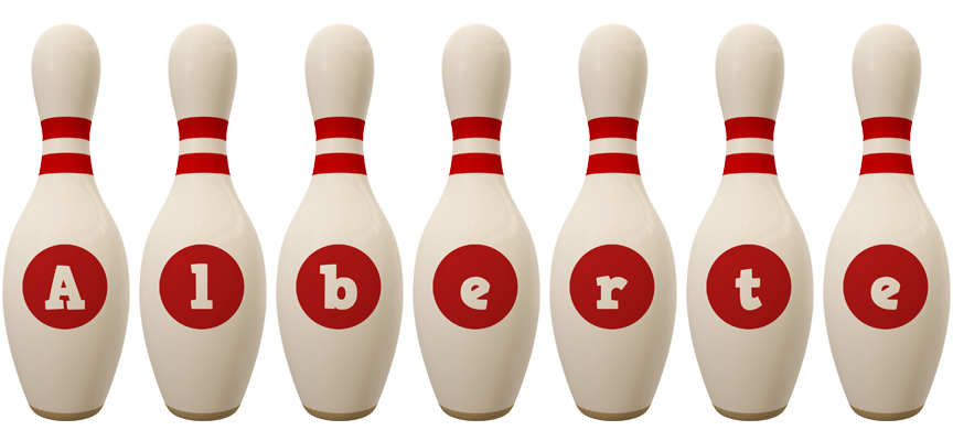 Alberte bowling-pin logo
