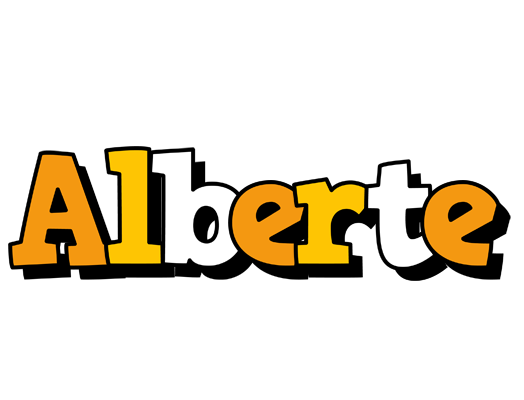 Alberte cartoon logo