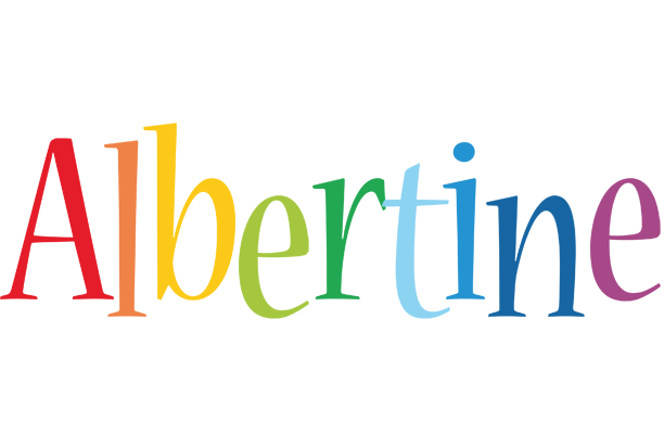 Albertine birthday logo