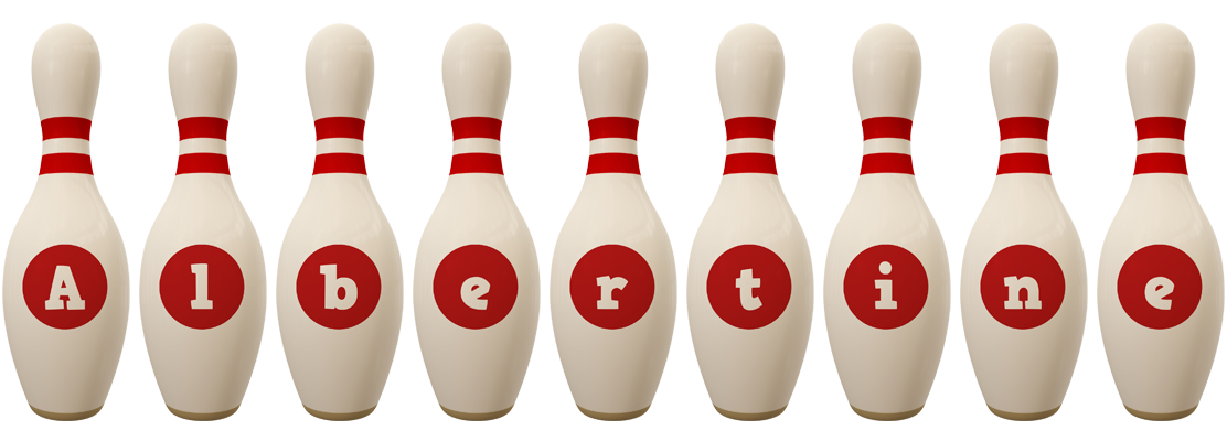 Albertine bowling-pin logo