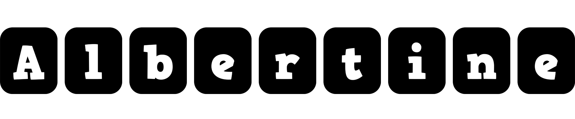 Albertine box logo