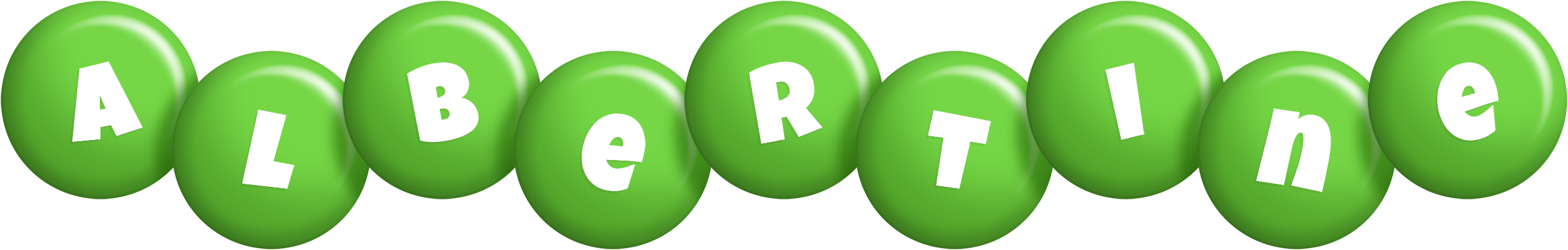 Albertine candy-green logo