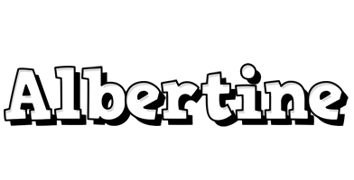 Albertine snowing logo