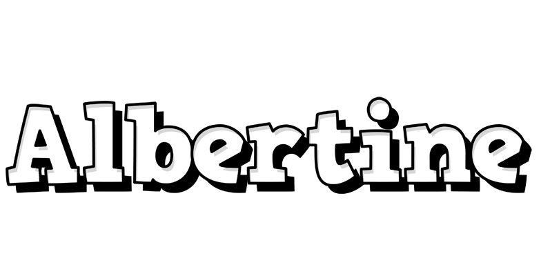 Albertine snowing logo