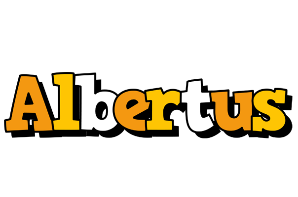 Albertus cartoon logo