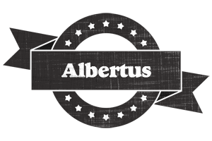 Albertus grunge logo