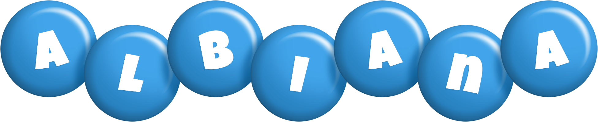 Albiana candy-blue logo