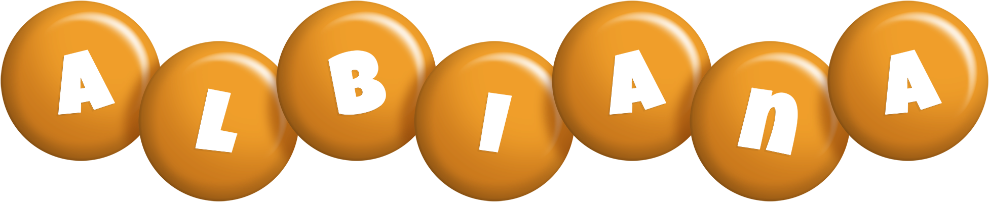 Albiana candy-orange logo