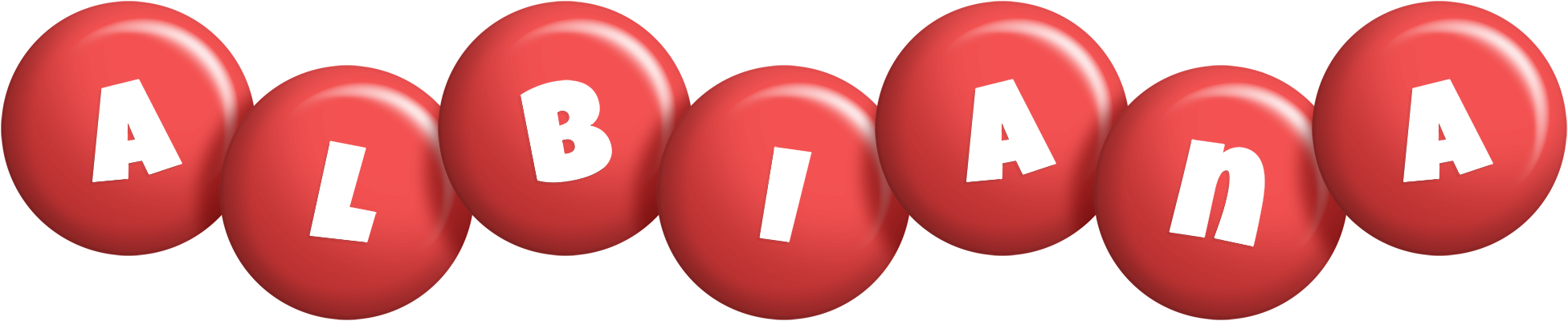 Albiana candy-red logo