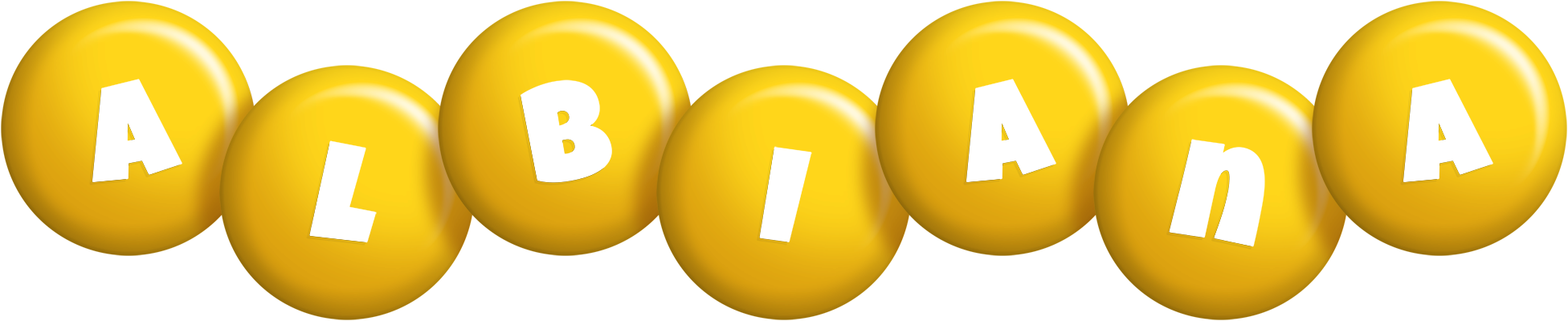 Albiana candy-yellow logo